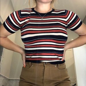 Brandy Melville Knit Striped Tee
